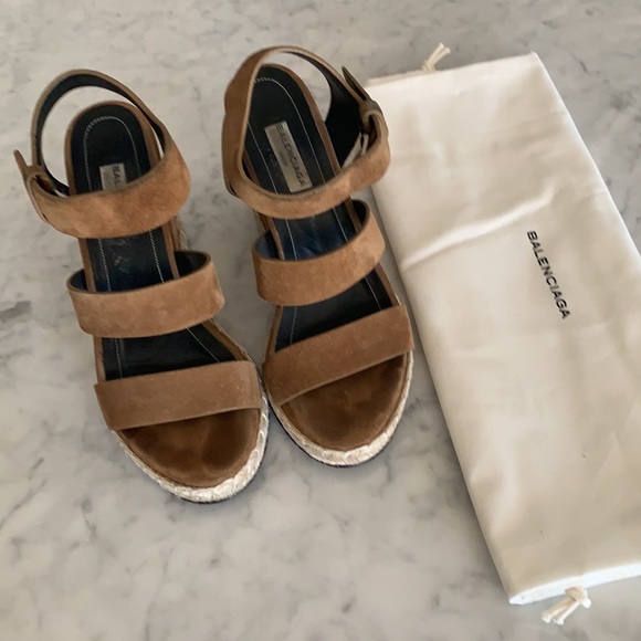 Balenciaga Suede Platform Sandals - Picture 10 of 13